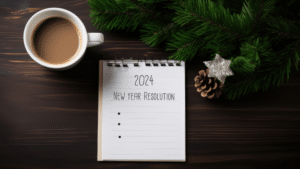 new year resolution 2024 notepad