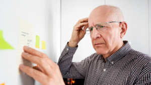 older man confused dementia