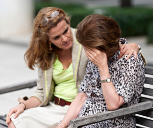 caregiver younger woman with older woman