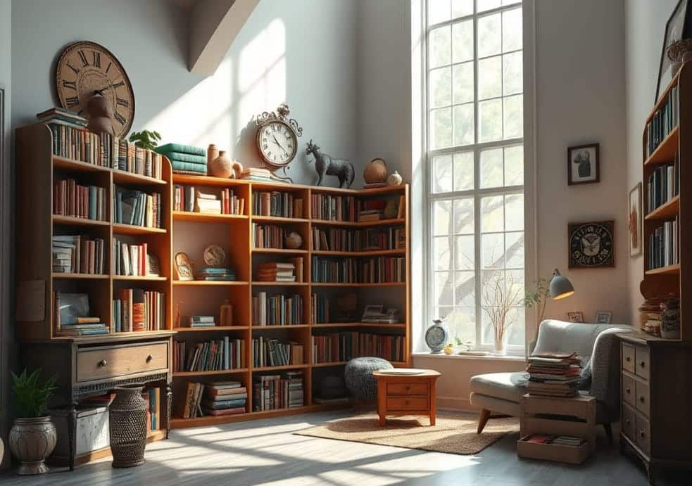 cluttered home