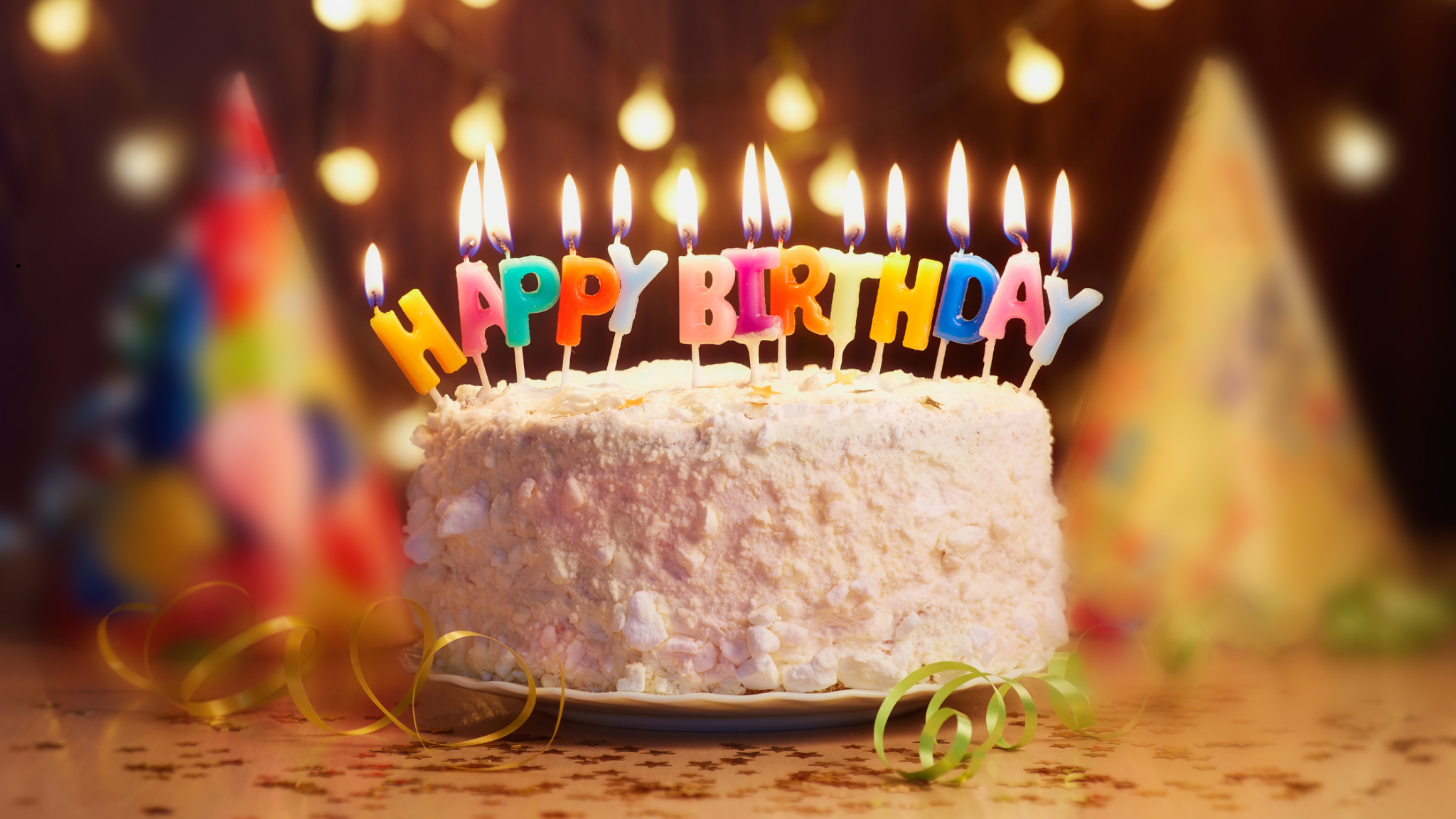 birthday cake with candles