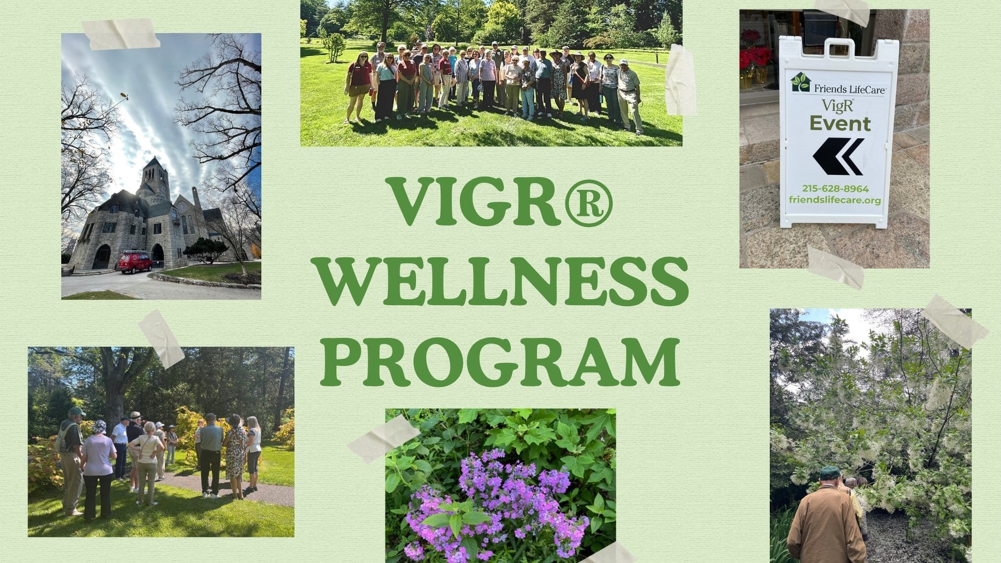 Collage of Vigr Senior Wellness Program Photos.